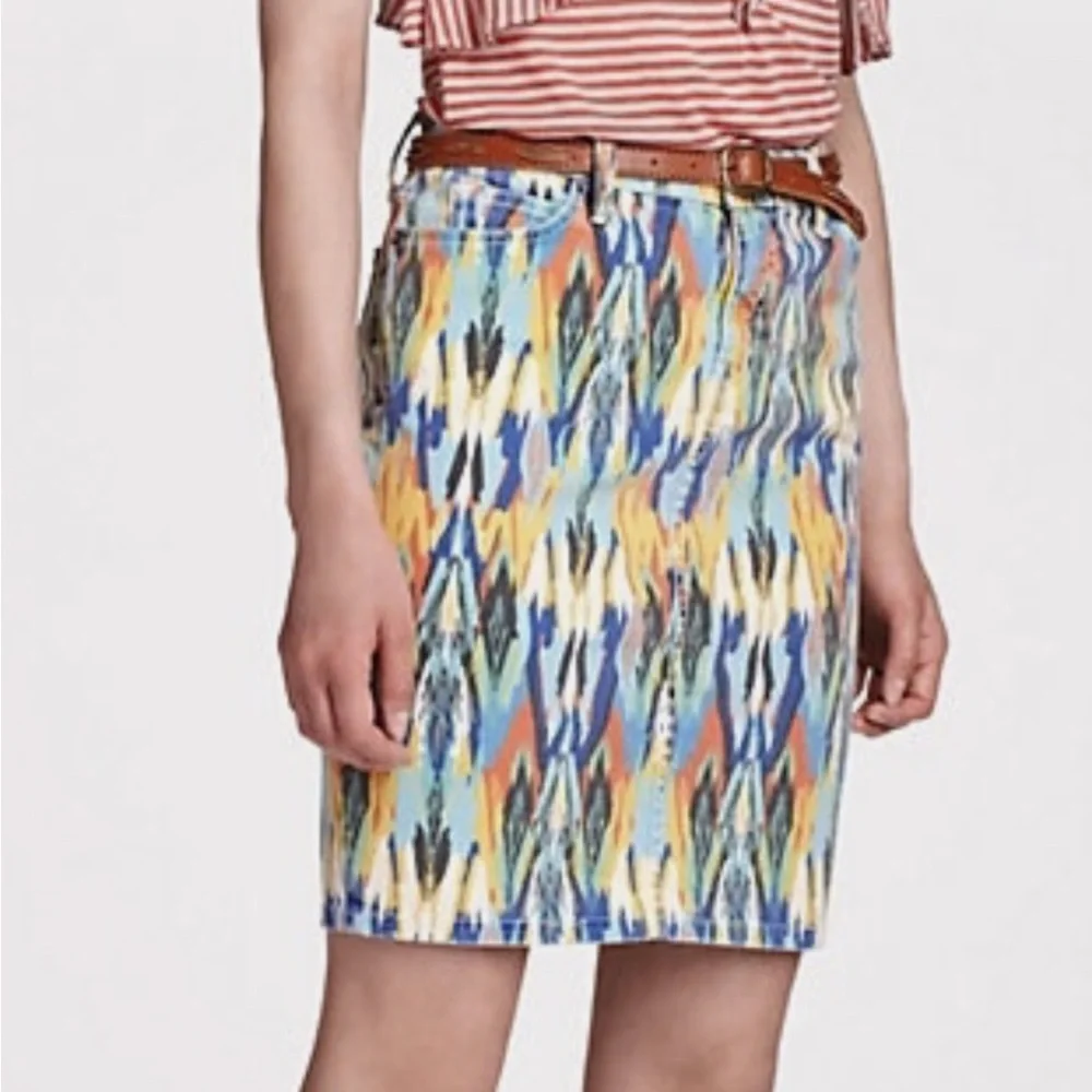 Anthropologie x Current Elliott Multicolor Stiletto Pencil Skirt Size 27 NWT